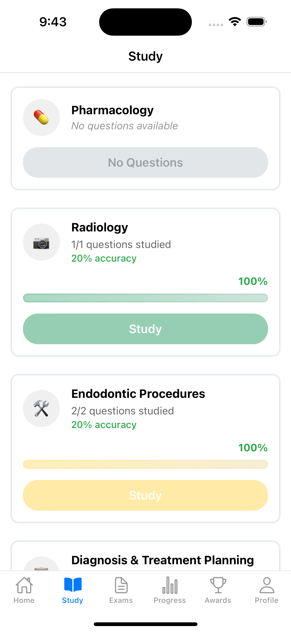 Study Interface